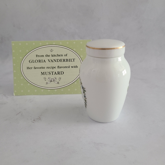 Vintage Franklin Mint Spice Jar - Gloria Concepts Inc - 1985- Mustard - Picture 2 of 5